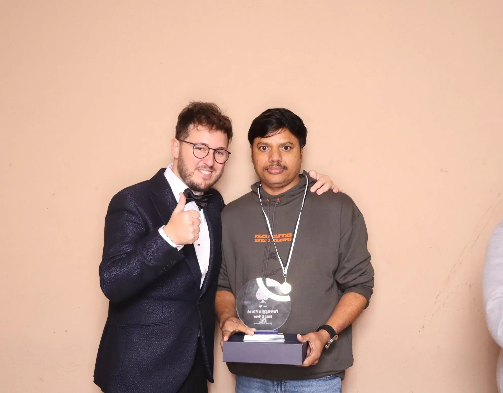 Fabrizio with an employee