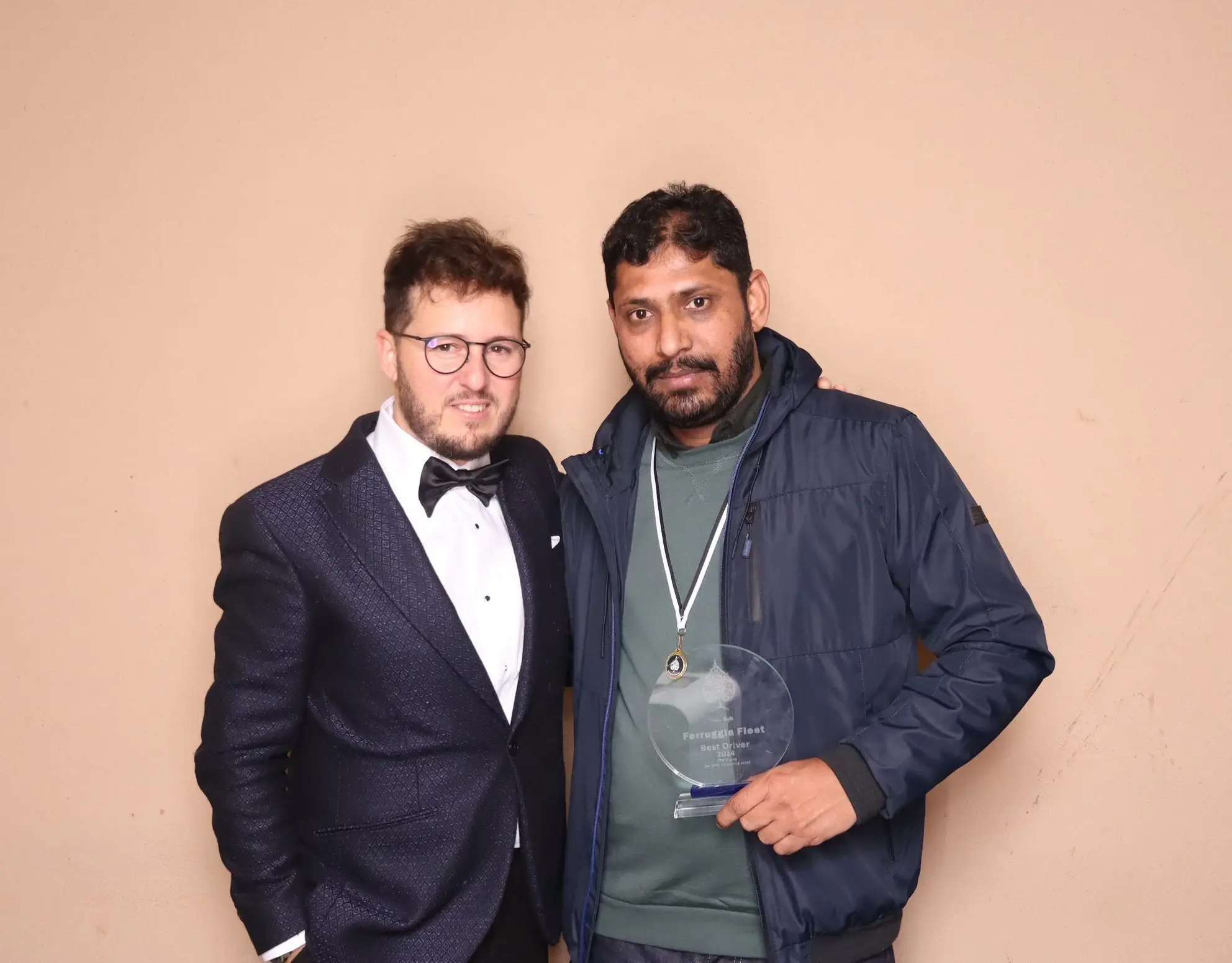 Fabrizio with an employee