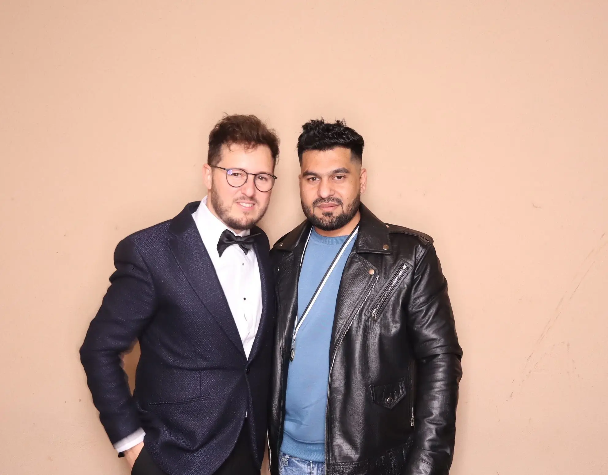 Fabrizio with an employee