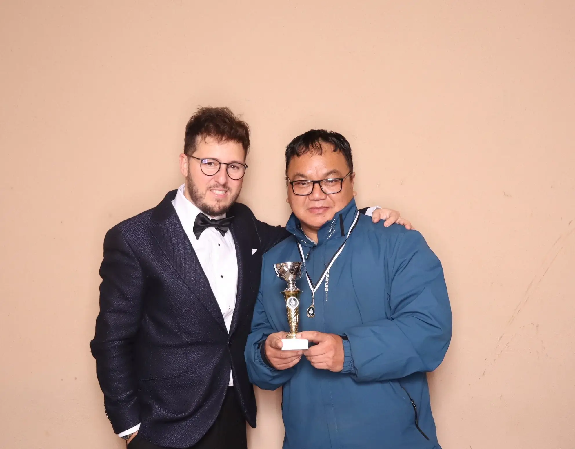 Fabrizio with an employee