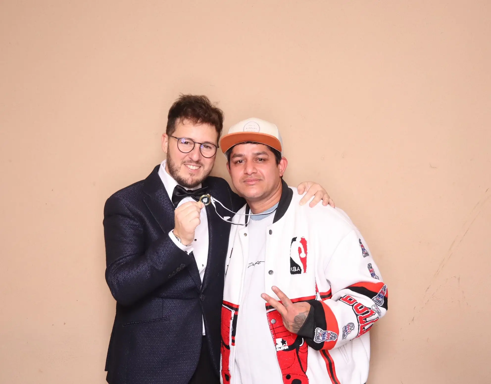 Fabrizio with an employee