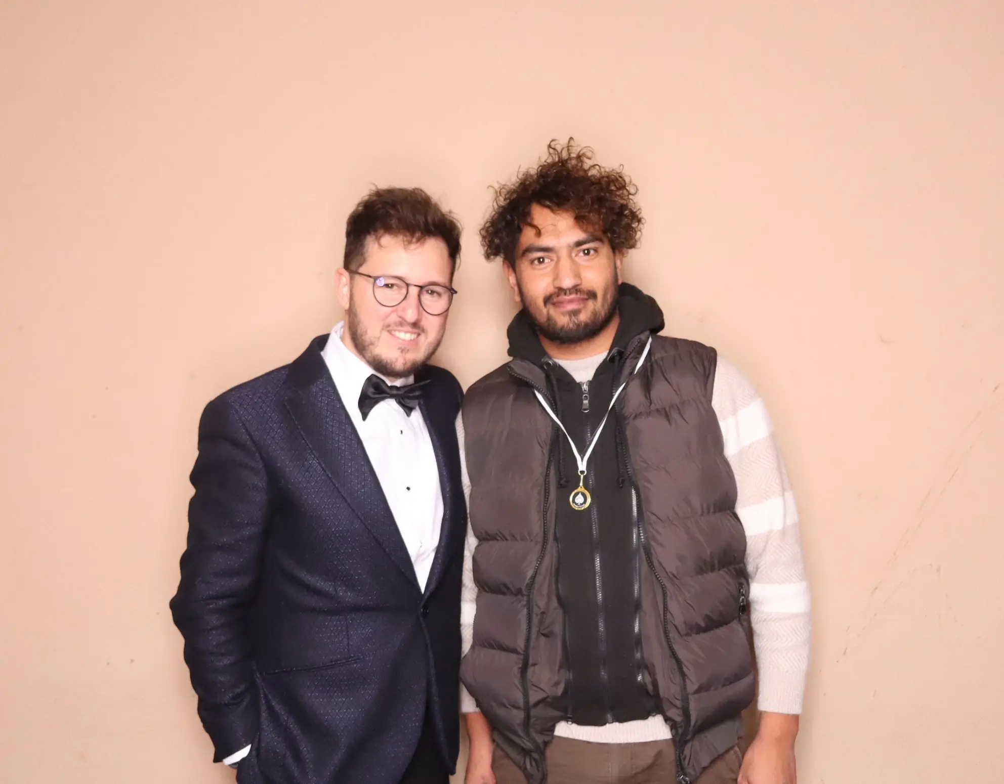 Fabrizio with an employee